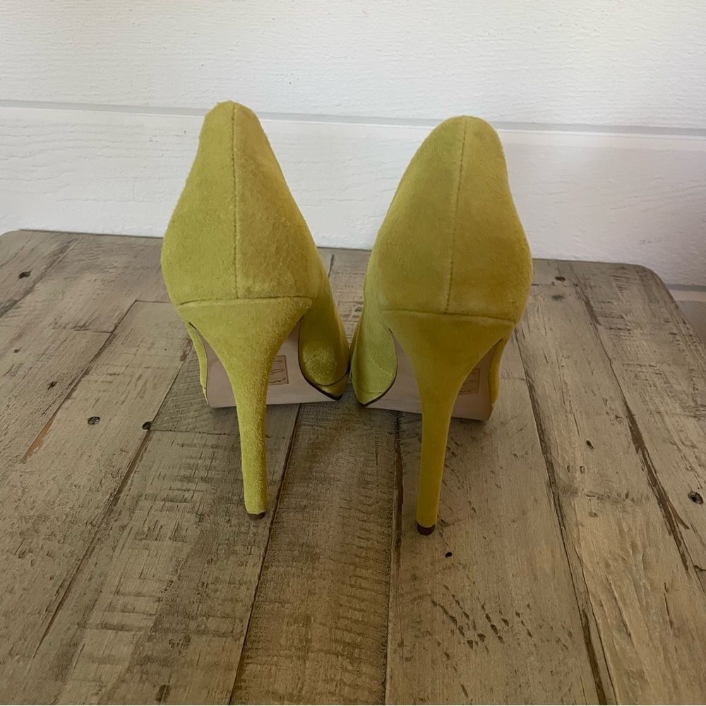 ASOS Lime Green Suede Pointed Toe High Heel Shoes Size 6 - Picture 10 of 13